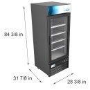 Koolmore MDR-1GD-23C 28" Black One Glass Door Merchandiser Refrigerator addl-1