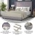 Flash Furniture YK-1079-GY-Q-GG Queen Upholstered Platform Bed with Vertical Stitched Wingback Headboard, Gray Velvet addl-3