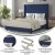 Flash Furniture YK-1079-NAVY-F-GG Full Upholstered Platform Bed with Vertical Stitched Wingback Headboard, Navy Velvet addl-3