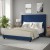 Flash Furniture YK-1079-NAVY-Q-GG Queen Upholstered Platform Bed with Vertical Stitched Wingback Headboard, Navy Velvet addl-1