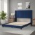 Flash Furniture YK-1079-NAVY-Q-GG Queen Upholstered Platform Bed with Vertical Stitched Wingback Headboard, Navy Velvet addl-6