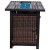 Flash Furniture YO-GYM81008-BK-GG Outdoor 45" x 25" Black Fire Pit Table with Steel Tabletop, Glass Beads, Wicker Base, 50,000 BTU addl-8