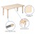 Flash Furniture YU-YCY-060-0034-RECT-TBL-NAT-GG 23.625"W x 47.25"L Rectangle Natural Plastic Height Adjustable Activity Table with 4 Chairs addl-4