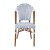 Flash Furniture 2-SDA-AD642001-F-WHNVY-NAT-GG Indoor/OutdoorWhite/Navy PE Rattan French Bistro Stacking Chair with Natural Frame, 2/Set addl-11