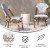 Flash Furniture 2-SDA-AD642001-F-WHNVY-NAT-GG Indoor/OutdoorWhite/Navy PE Rattan French Bistro Stacking Chair with Natural Frame, 2/Set addl-4