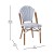 Flash Furniture 2-SDA-AD642001-F-WHNVY-NAT-GG Indoor/OutdoorWhite/Navy PE Rattan French Bistro Stacking Chair with Natural Frame, 2/Set addl-5