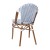 Flash Furniture 2-SDA-AD642001-F-WHNVY-NAT-GG Indoor/OutdoorWhite/Navy PE Rattan French Bistro Stacking Chair with Natural Frame, 2/Set addl-8