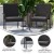 Flash Furniture 2-TW-3WBE073-CU01GY-BK-GG Stackable Indoor/Outdoor Black Wicker Dining Chair with Gray Seat Cushions, Set of 2  addl-4