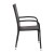 Flash Furniture 4-TW-3WBE073-BK-GG Black Stackable Indoor/Outdoor Wicker Dining Chair with Arms, Steel Frame, Set of 4  addl-10