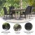 Flash Furniture 4-TW-3WBE073-BK-GG Black Stackable Indoor/Outdoor Wicker Dining Chair with Arms, Steel Frame, Set of 4  addl-4