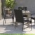 Flash Furniture 4-TW-3WBE073-BK-GG Black Stackable Indoor/Outdoor Wicker Dining Chair with Arms, Steel Frame, Set of 4  addl-6