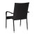 Flash Furniture 4-TW-3WBE073-BK-GG Black Stackable Indoor/Outdoor Wicker Dining Chair with Arms, Steel Frame, Set of 4  addl-8