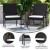 Flash Furniture 4-TW-3WBE073-CU01CR-BK-GG Stackable Indoor/Outdoor Black Wicker Dining Chair with Cream Seat Cushions, Set of 4  addl-4