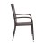 Flash Furniture 4-TW-3WBE073-ESP-GG Stackable Indoor/Outdoor Espresso Wicker Dining Chair with Arms, Steel Frame, Set of 4  addl-10