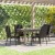 Flash Furniture 4-TW-3WBE073-ESP-GG Stackable Indoor/Outdoor Espresso Wicker Dining Chair with Arms, Steel Frame, Set of 4  addl-1