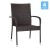 Flash Furniture 4-TW-3WBE073-ESP-GG Stackable Indoor/Outdoor Espresso Wicker Dining Chair with Arms, Steel Frame, Set of 4  addl-2