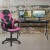 Flash Furniture BLN-X10D1904L-PK-GG Gaming Desk/Pink/Black Racing Chair Set with Cup Holder/Headphone Hook/Removable Mouse Pad Top addl-1