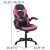 Flash Furniture BLN-X10D1904L-PK-GG Gaming Desk/Pink/Black Racing Chair Set with Cup Holder/Headphone Hook/Removable Mouse Pad Top addl-5