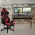 Flash Furniture BLN-X30D1904-RD-GG Gaming Desk/Red/Black Reclining Gaming Chair Set with Cup Holder/Headphone Hook addl-1