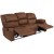 Flash Furniture BT-70597-SOF-BN-MIC-GG Harmony Series Chocolate Brown Microfiber Sofa with Two Built-In Recliners addl-3