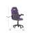 Flash Furniture CH-00095-PR-RLB-GG X10 Purple/Black LeatherSoft Gaming / Racing Office Chair with Flip-up Arms and Transparent Roller Wheels addl-4