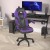 Flash Furniture CH-00095-PR-RLB-GG X10 Purple/Black LeatherSoft Gaming / Racing Office Chair with Flip-up Arms and Transparent Roller Wheels addl-5