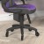 Flash Furniture CH-00095-PR-RLB-GG X10 Purple/Black LeatherSoft Gaming / Racing Office Chair with Flip-up Arms and Transparent Roller Wheels addl-6