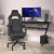 Flash Furniture CH-00288-BK-BK-RLB-GG X40 Black Gaming / Racing Computer Chair with Fully Reclining Back/Arms, Footrest, Transparent Roller Wheels addl-1