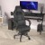 Flash Furniture CH-00288-BK-BK-RLB-GG X40 Black Gaming / Racing Computer Chair with Fully Reclining Back/Arms, Footrest, Transparent Roller Wheels addl-5