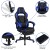 Flash Furniture CH-00288-BL-GG X40 Black/Blue Gaming / Racing Computer Chair with Fully Reclining Back/Arms, Slide-Out Footrest, Massaging Lumbar addl-4