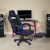 Flash Furniture CH-00288-BL-GG X40 Black/Blue Gaming / Racing Computer Chair with Fully Reclining Back/Arms, Slide-Out Footrest, Massaging Lumbar addl-6