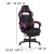 Flash Furniture CH-00288-PR-GG X40 Gaming / Racing Computer Chair with Fully Reclining Back/Arms, Slide-Out Footrest, Massaging Lumbar - Black/Purple addl-5