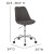 Flash Furniture CH-152783-DKGY-GG Mid-Back Dark Gray Fabric Task Office Chair with Pneumatic Lift and Chrome Base addl-6