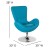 Flash Furniture CH-162430-AQ-FAB-GG Egg Series Aqua Fabric Side Reception Chair addl-5