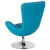 Flash Furniture CH-162430-AQ-FAB-GG Egg Series Aqua Fabric Side Reception Chair addl-6