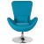 Flash Furniture CH-162430-AQ-FAB-GG Egg Series Aqua Fabric Side Reception Chair addl-9