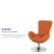 Flash Furniture CH-162430-OR-FAB-GG Egg Series Orange Fabric Side Reception Chair addl-3