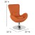 Flash Furniture CH-162430-OR-FAB-GG Egg Series Orange Fabric Side Reception Chair addl-5