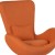 Flash Furniture CH-162430-OR-FAB-GG Egg Series Orange Fabric Side Reception Chair addl-7