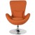 Flash Furniture CH-162430-OR-FAB-GG Egg Series Orange Fabric Side Reception Chair addl-9