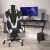 Flash Furniture CH-187230-1-BK-RLB-GG X20 Black LeatherSoft Gaming / Racing Reclining Office Chair with Transparent Roller Wheels addl-1