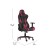 Flash Furniture CH-187230-1-Red-RLB-GG X20 Red LeatherSoft Gaming / Racing Office Reclining Chair with Transparent Roller Wheels addl-4