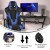 Flash Furniture CH-187230-BL-RLB-GG X30 Blue LeatherSoft Gaming / Racing Reclining Computer Chair, Slide-Out Footrest, with Transparent Roller Wheels addl-3