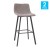 Flash Furniture CH-212069-30-GY-GG Modern Armless 30" Gray LeatherSoft Bar Height Stool, Black Iron Frame, Set of 2 addl-2