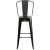 Flash Furniture CH-31320-30GB-BQ-GG 30" Black-Antique Gold Metal Indoor/Outdoor Barstool with Removable Back addl-10