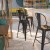 Flash Furniture CH-31320-30GB-BQ-GG 30" Black-Antique Gold Metal Indoor/Outdoor Barstool with Removable Back addl-1