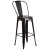 Flash Furniture CH-31320-30GB-BQ-GG 30" Black-Antique Gold Metal Indoor/Outdoor Barstool with Removable Back addl-2