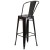 Flash Furniture CH-31320-30GB-BQ-GG 30" Black-Antique Gold Metal Indoor/Outdoor Barstool with Removable Back addl-7