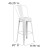 Flash Furniture CH-31320-30GB-WH-GG 30" White Metal Indoor/Outdoor Barstool with Removable Back addl-6