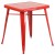 Flash Furniture CH-31330-2-30-RED-GG 23.75" Square Red Metal Indoor/Outdoor Table Set with 2 Stack Chairs addl-3